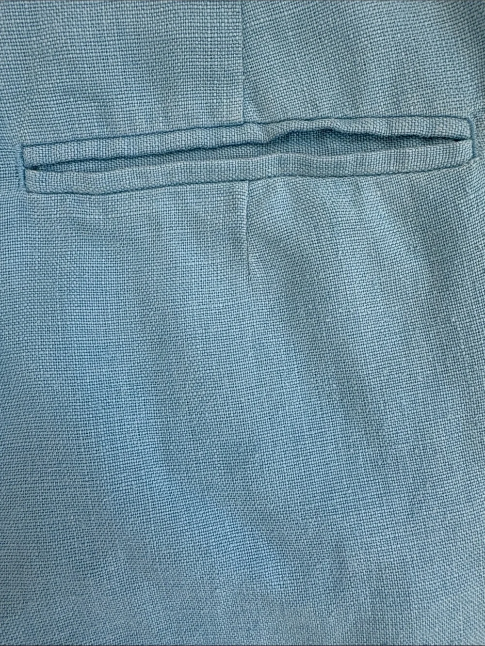 Banana Republic Blue 100% Linen Wide Leg Drawstring Pants Size 8 Relaxed